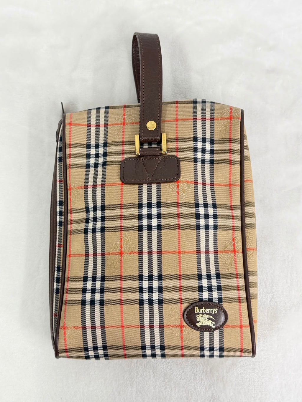BURBERRY Check Pattern Clutch