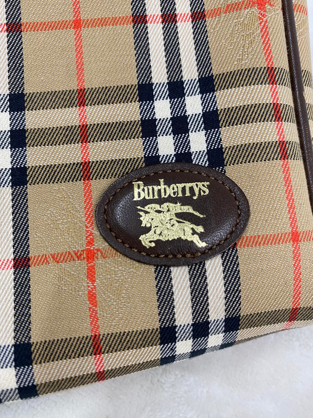 BURBERRY Check Pattern Clutch