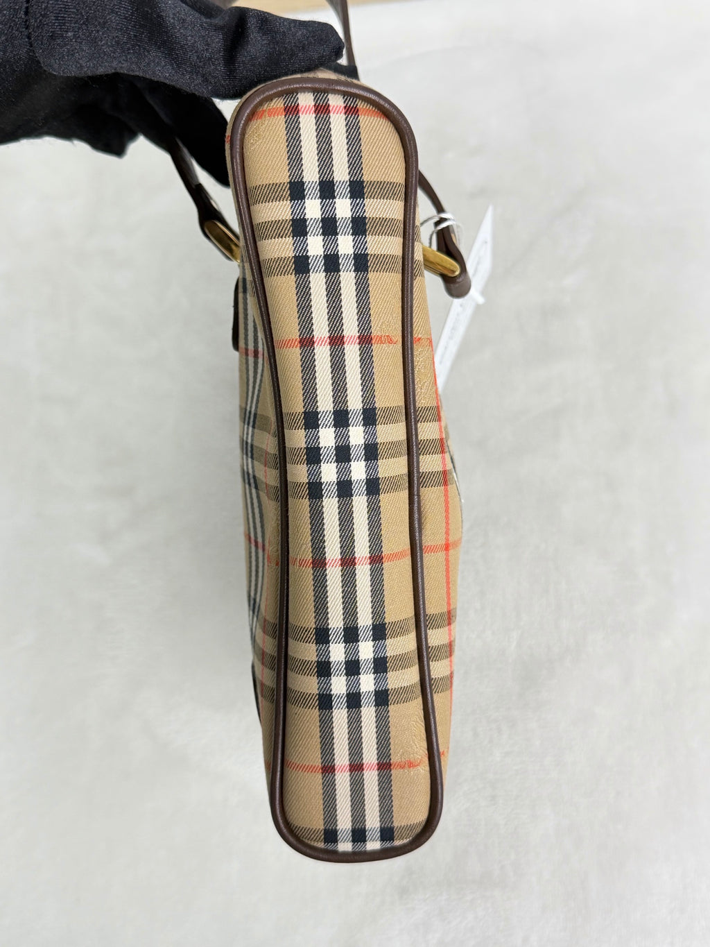 BURBERRY Check Pattern Clutch
