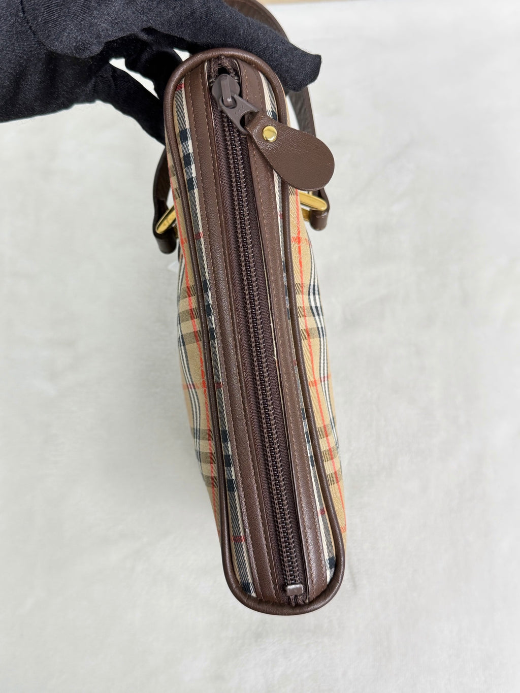 BURBERRY Check Pattern Clutch