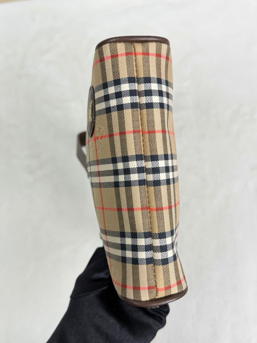 BURBERRY Check Pattern Clutch