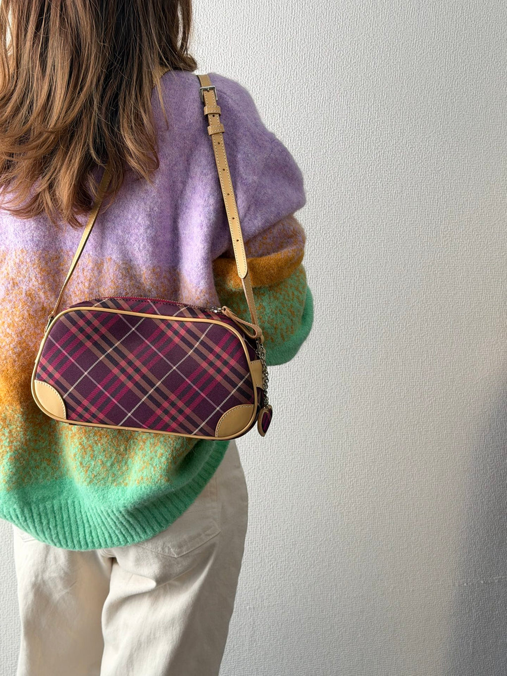 BURBERRY  Check Pattern Shoulderbag