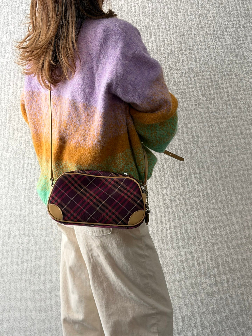 BURBERRY  Check Pattern Shoulderbag