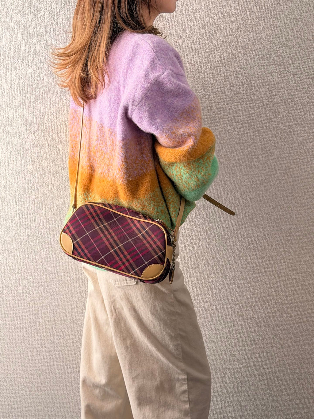BURBERRY  Check Pattern Shoulderbag