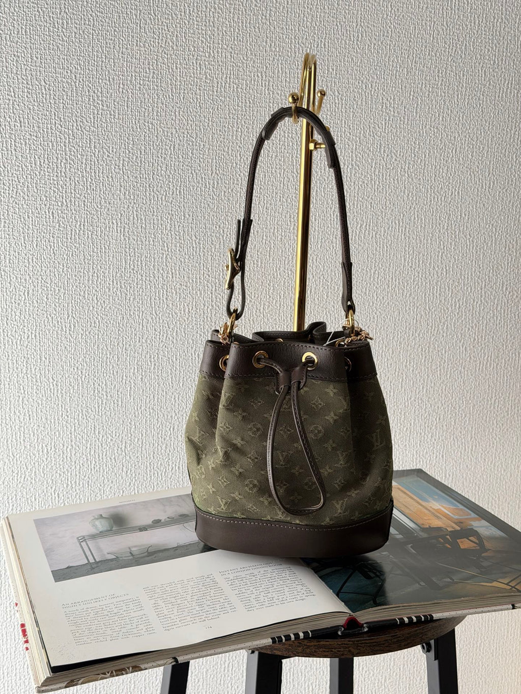 LOUIS VUITTON Monogram Denim Mini Bucket Handbag