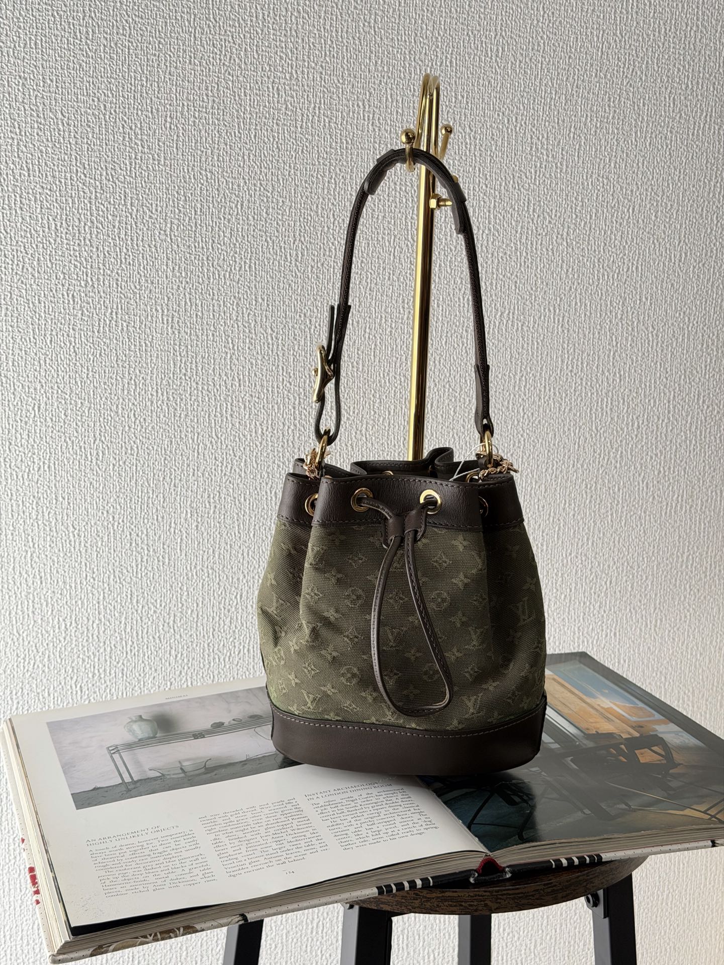LOUIS VUITTON Monogram Denim Mini Bucket Handbag