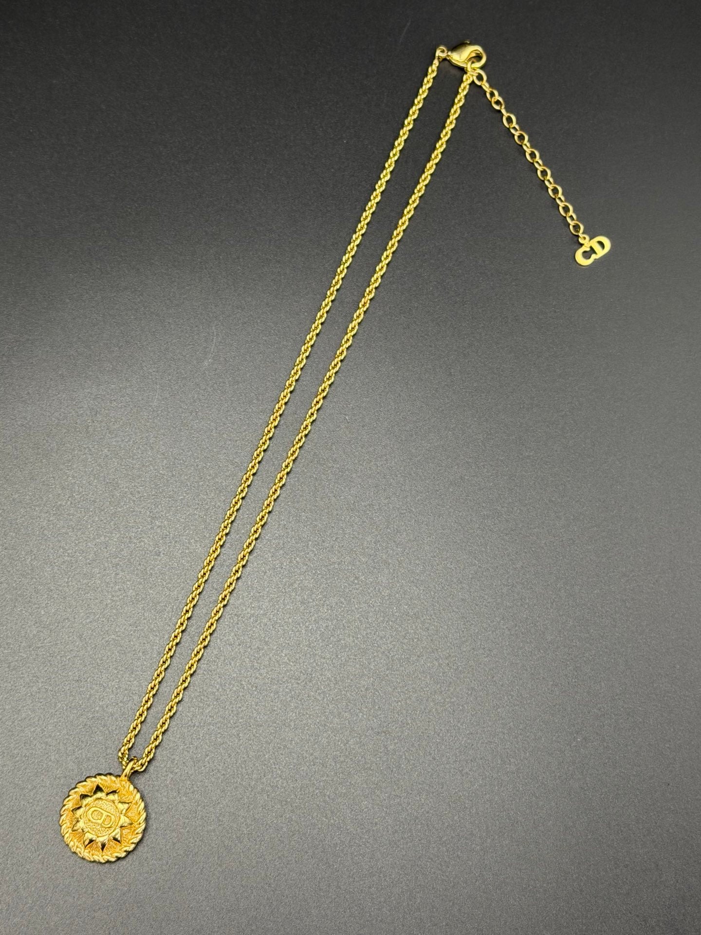 CHRISTIAN DIOR CD Logo Necklace