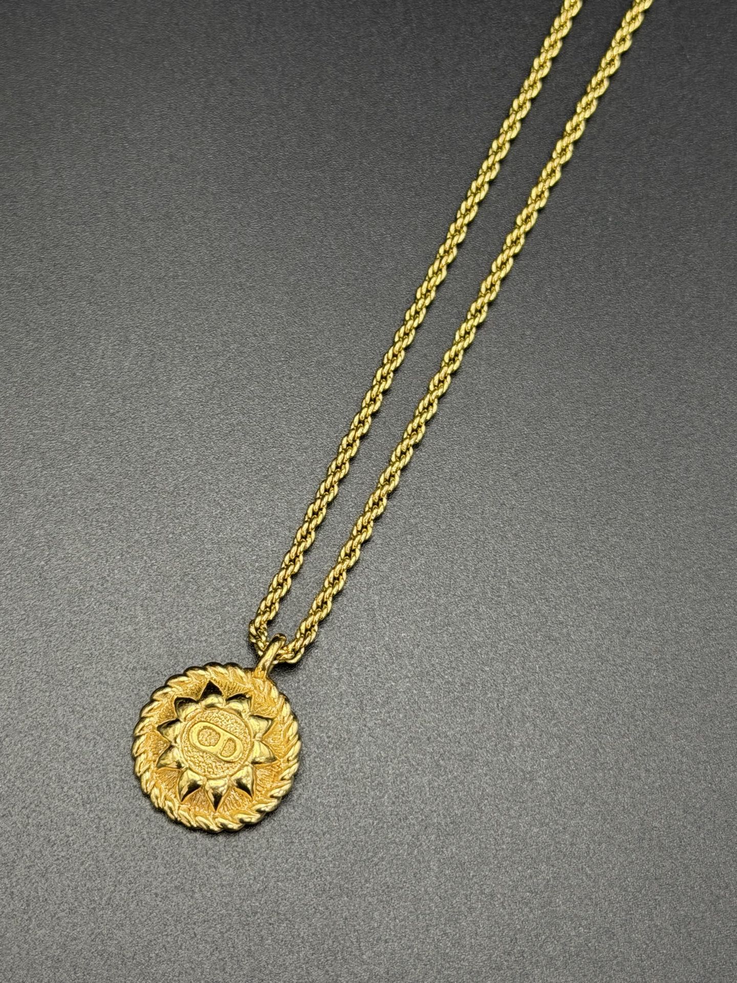 CHRISTIAN DIOR CD Logo Necklace