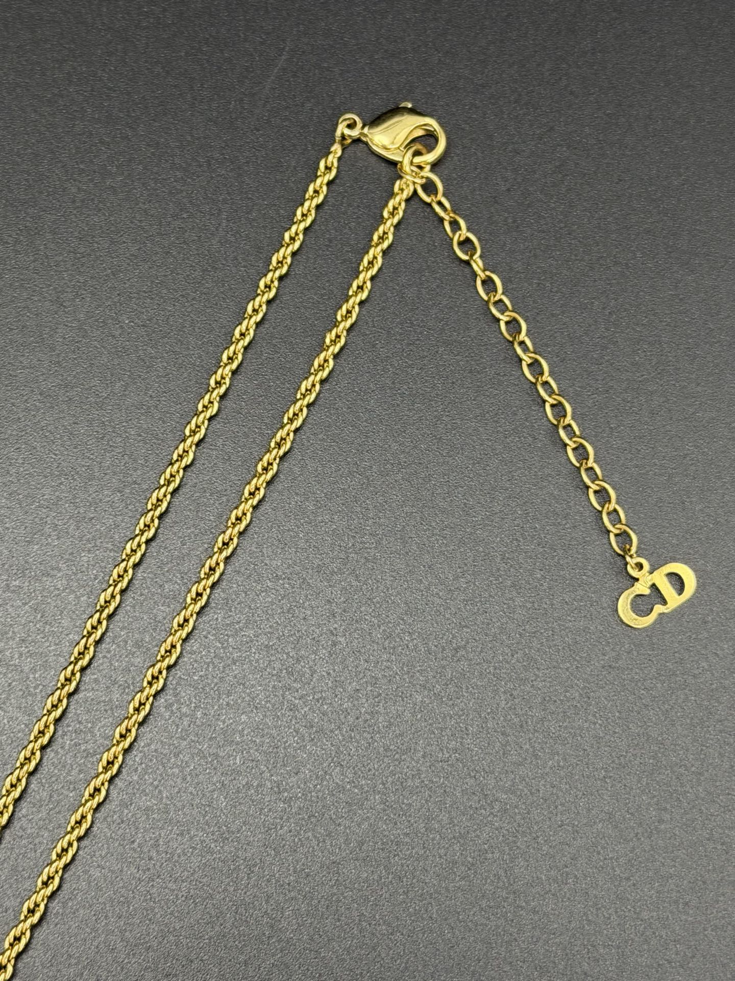 CHRISTIAN DIOR CD Logo Necklace