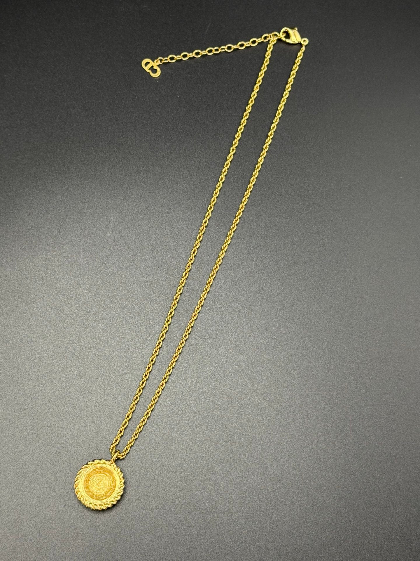 CHRISTIAN DIOR CD Logo Necklace