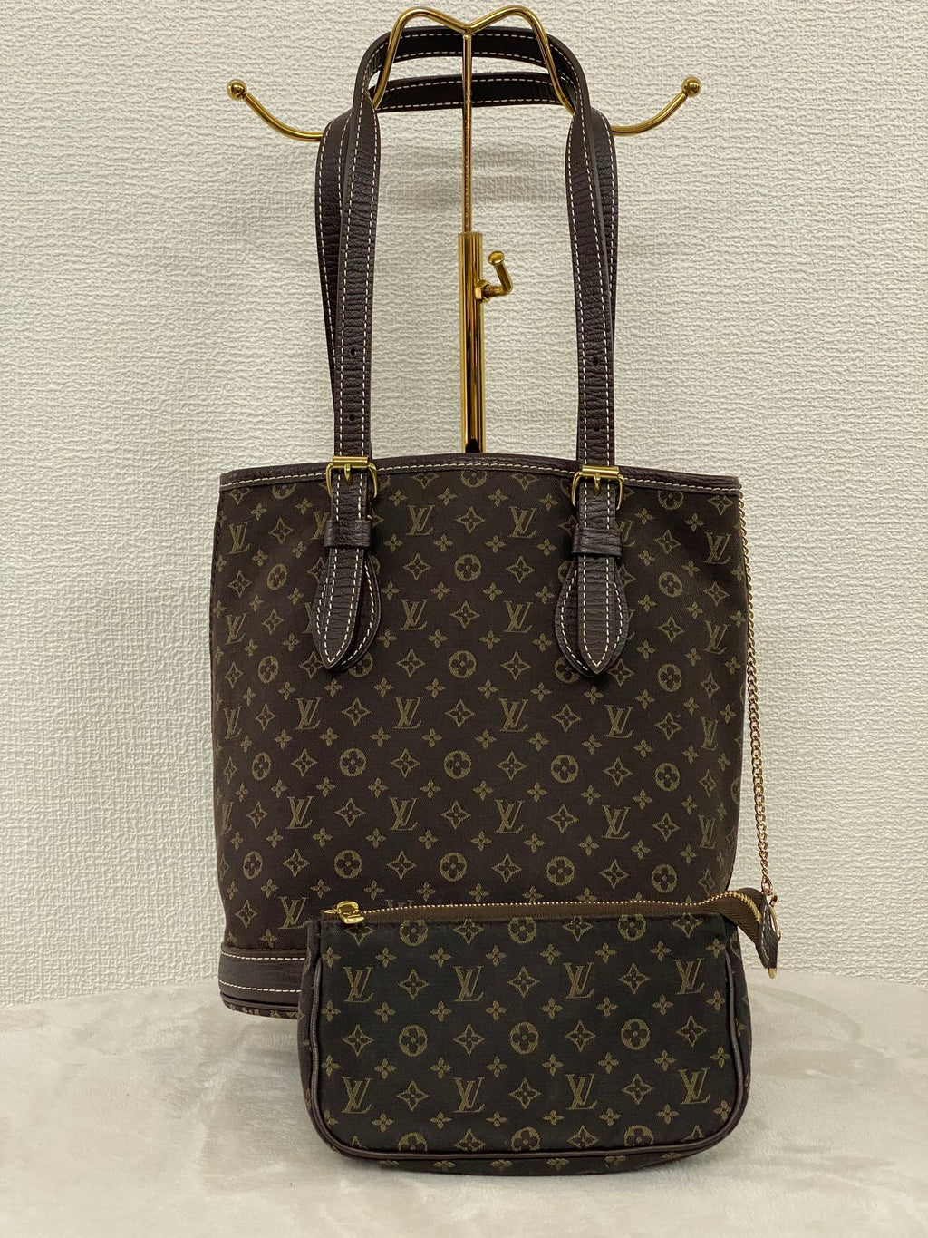 LOUIS VUITTON Monogram Denim Bucket Shoulderbag Set