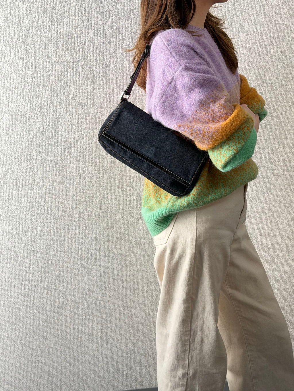 FENDI Borsa In Jeans Beagutte Shoulderbag