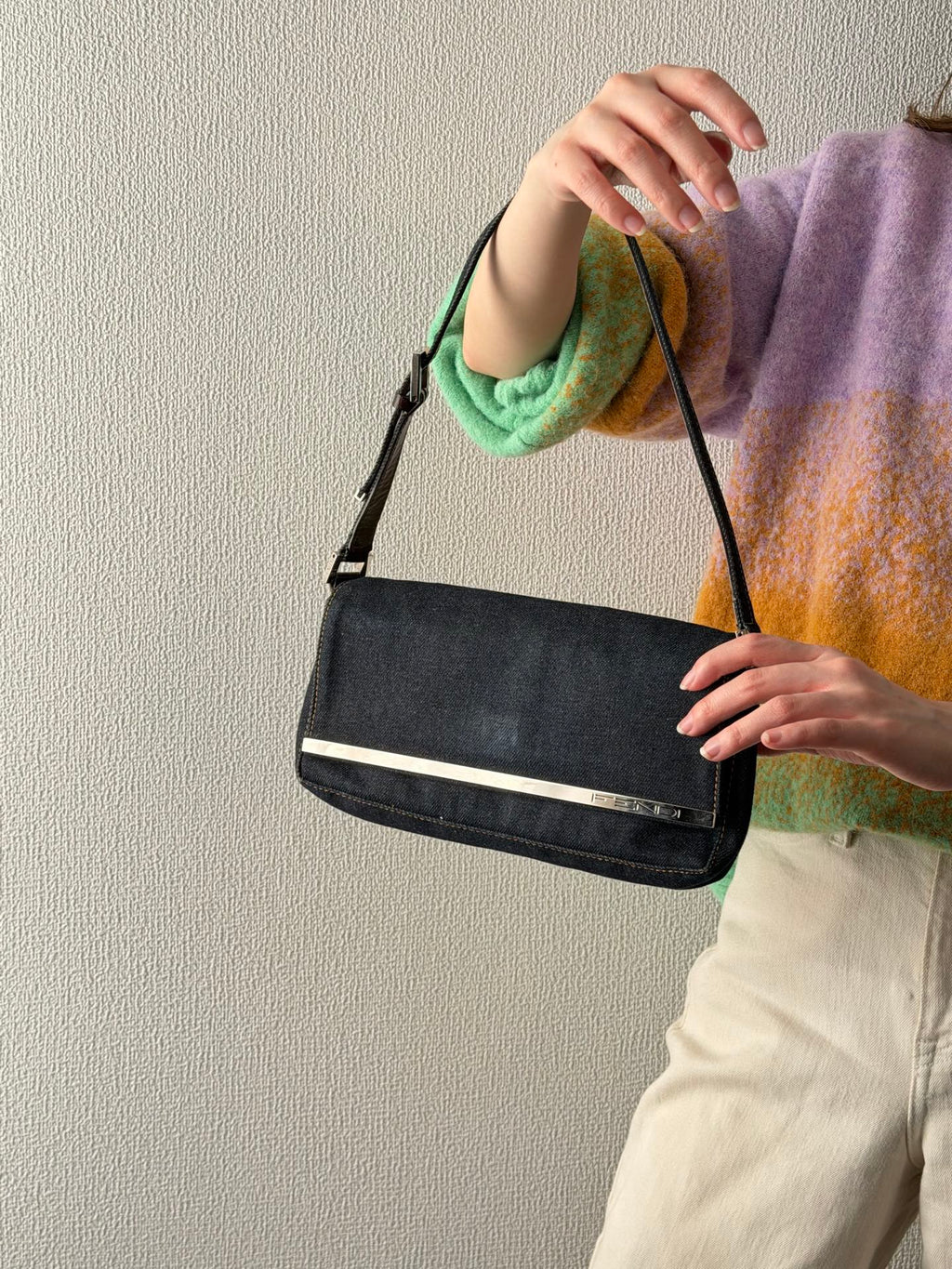FENDI Borsa In Jeans Beagutte Shoulderbag