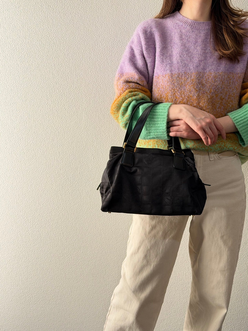 CHANE Ice Cube Canvas Handbag