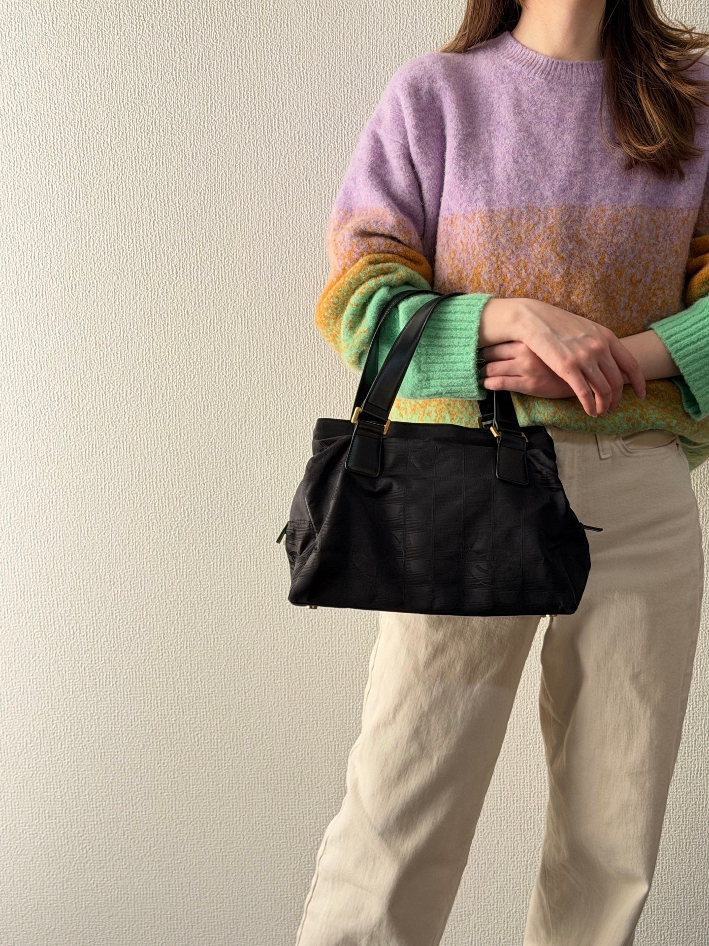 CHANE Ice Cube Canvas Handbag