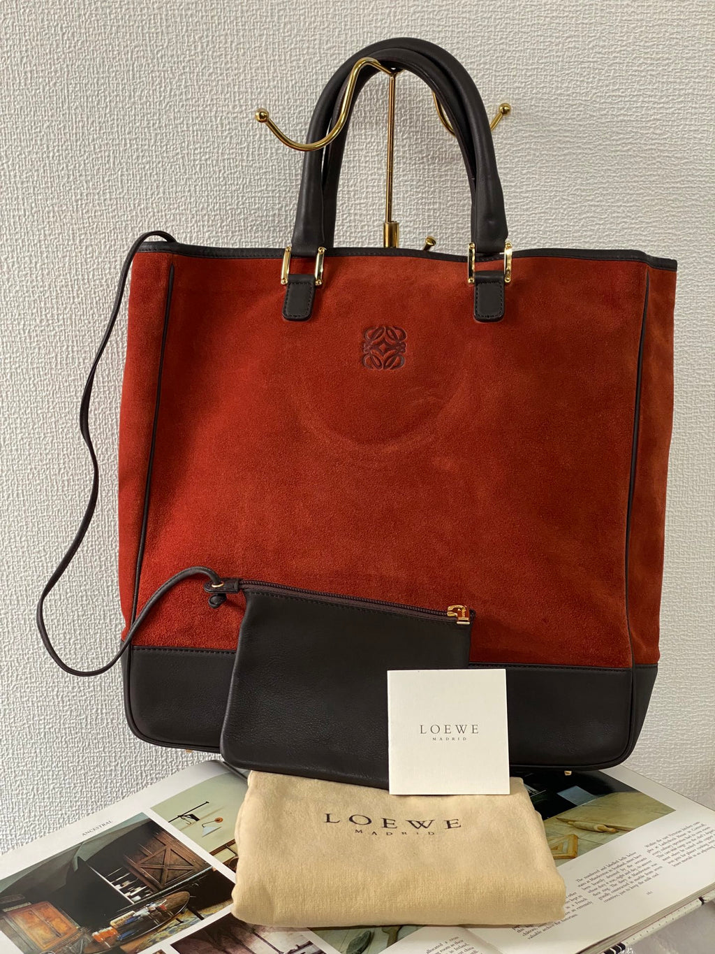 LOEWE Suede Leather Totebag