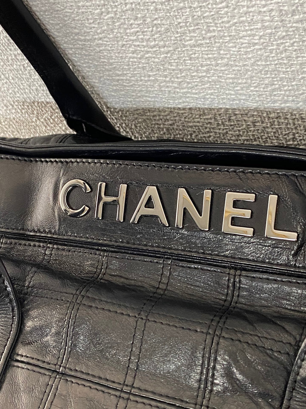 CHANEL Ice Cube Collection Leather Handbag