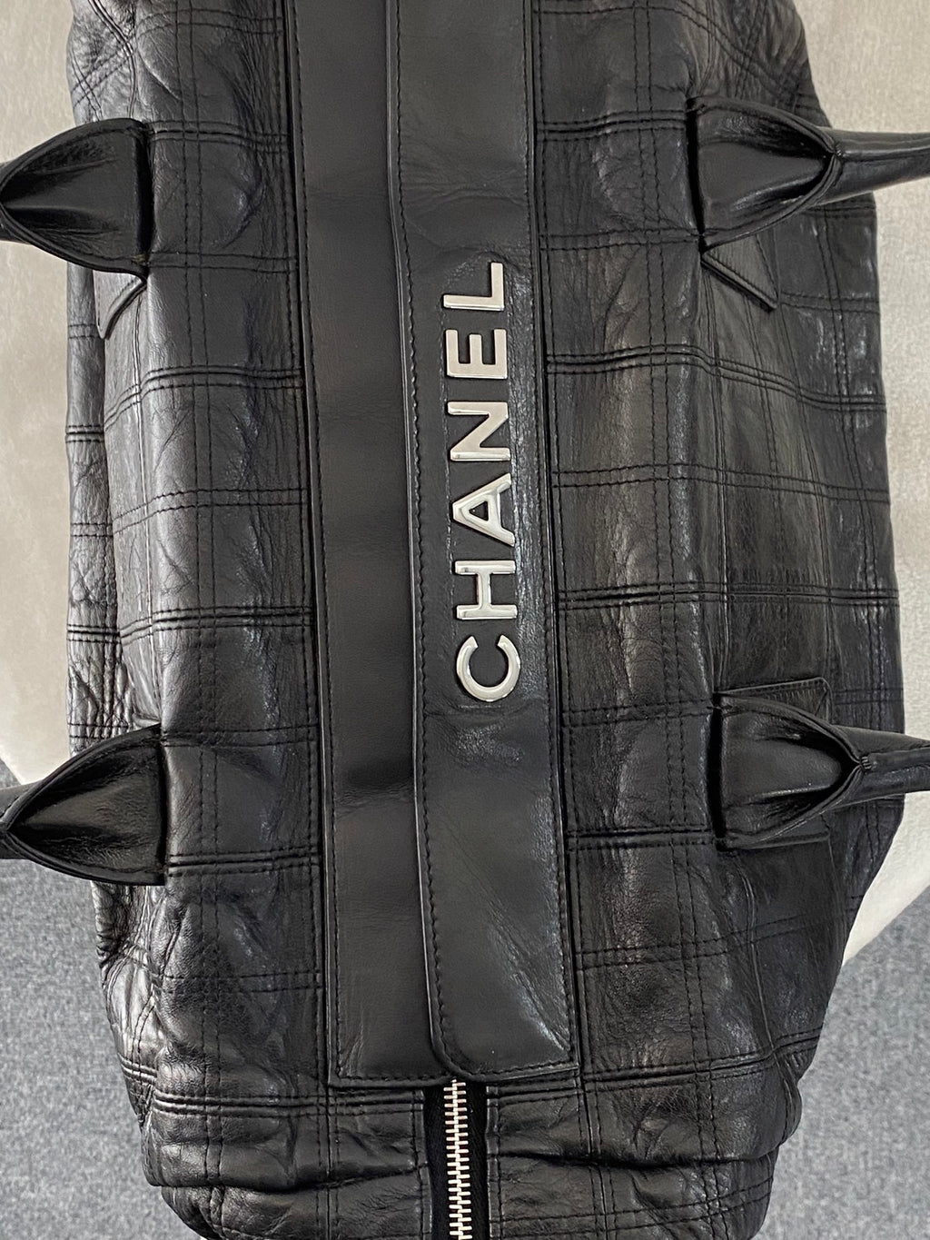 CHANEL Ice Cube Collection Leather Handbag
