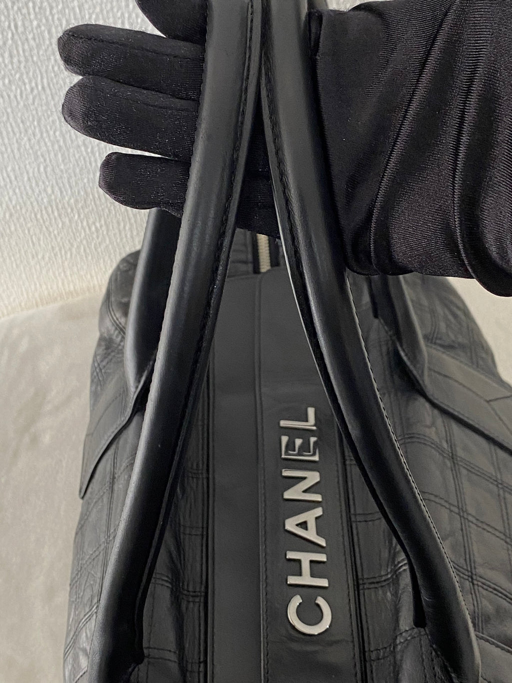 CHANEL Ice Cube Collection Leather Handbag