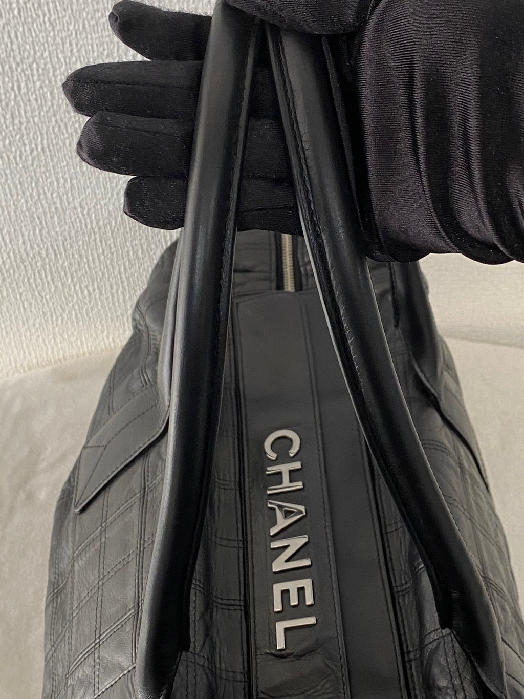 CHANEL Ice Cube Collection Leather Handbag