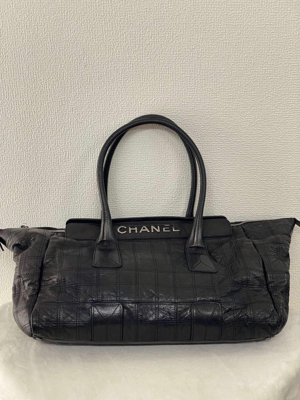 CHANEL Ice Cube Collection Leather Handbag