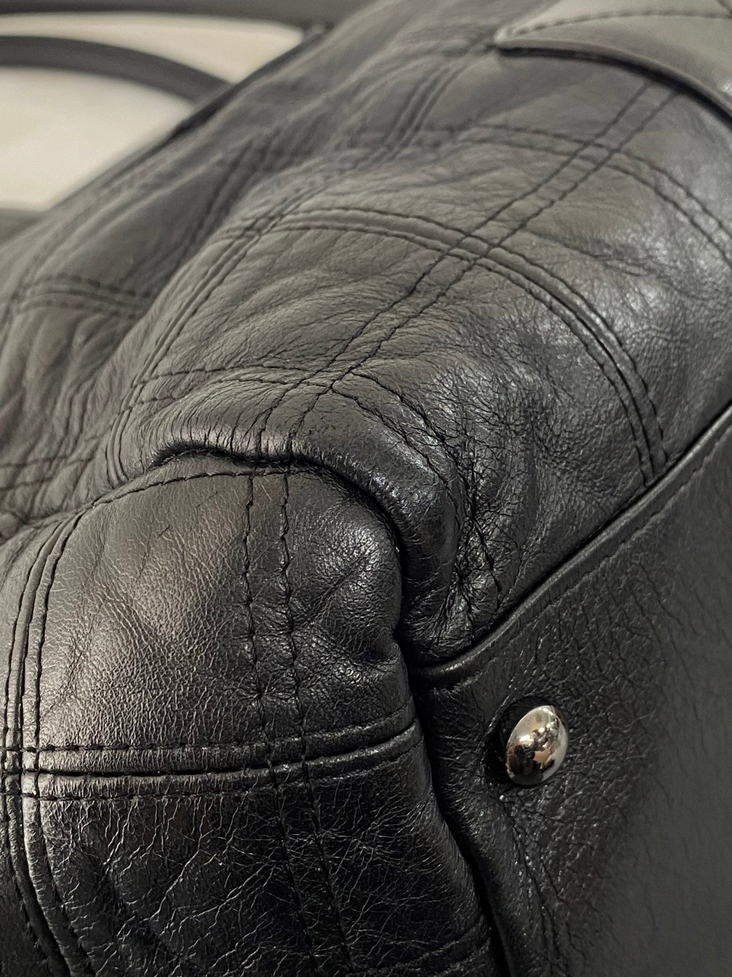CHANEL Ice Cube Collection Leather Handbag
