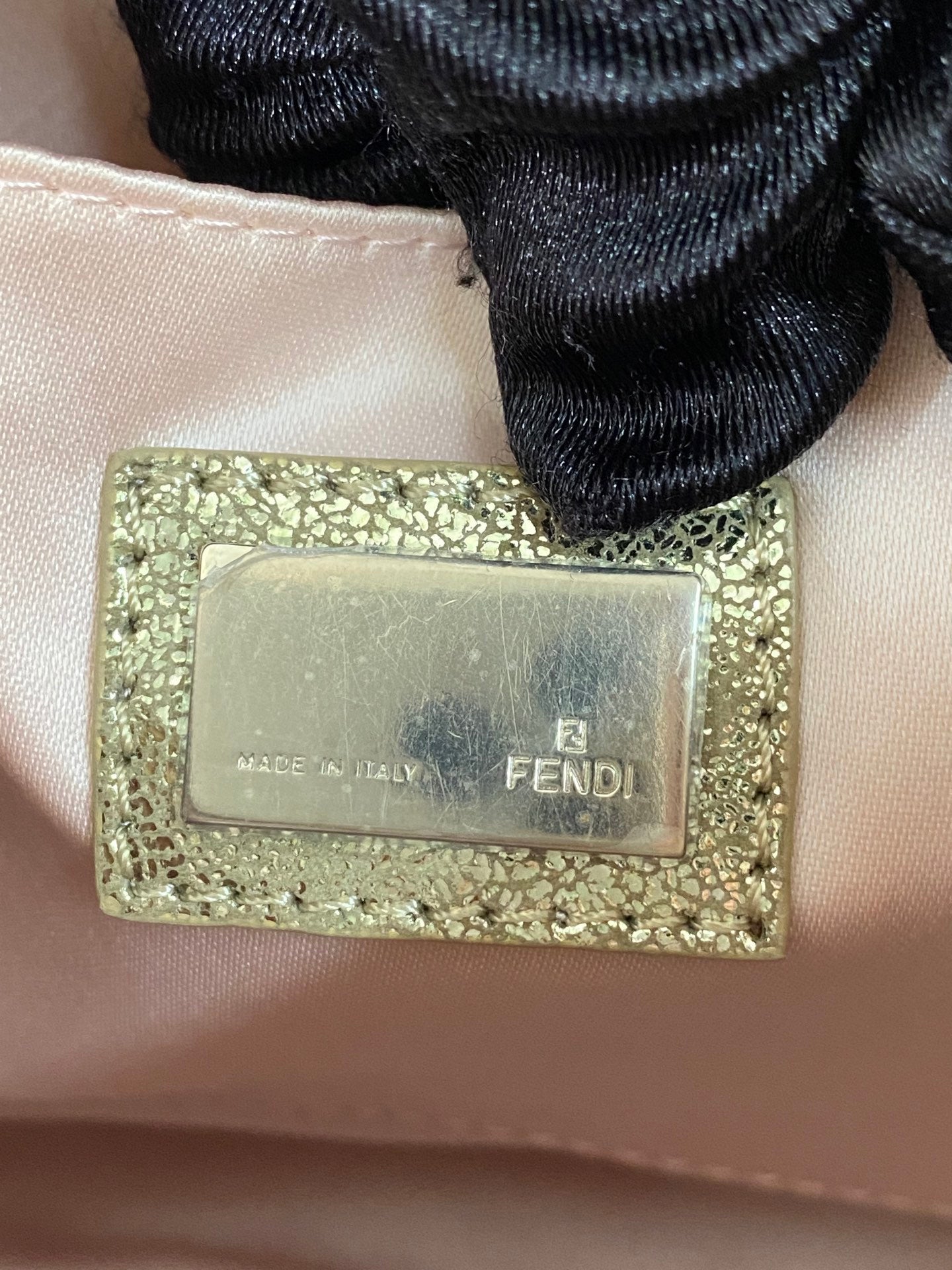 FENDI Zucchino Boston Handbag