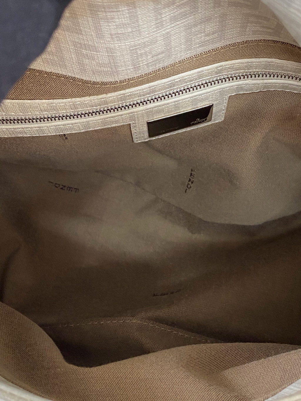 FENDI Zucchino White Chain Bag