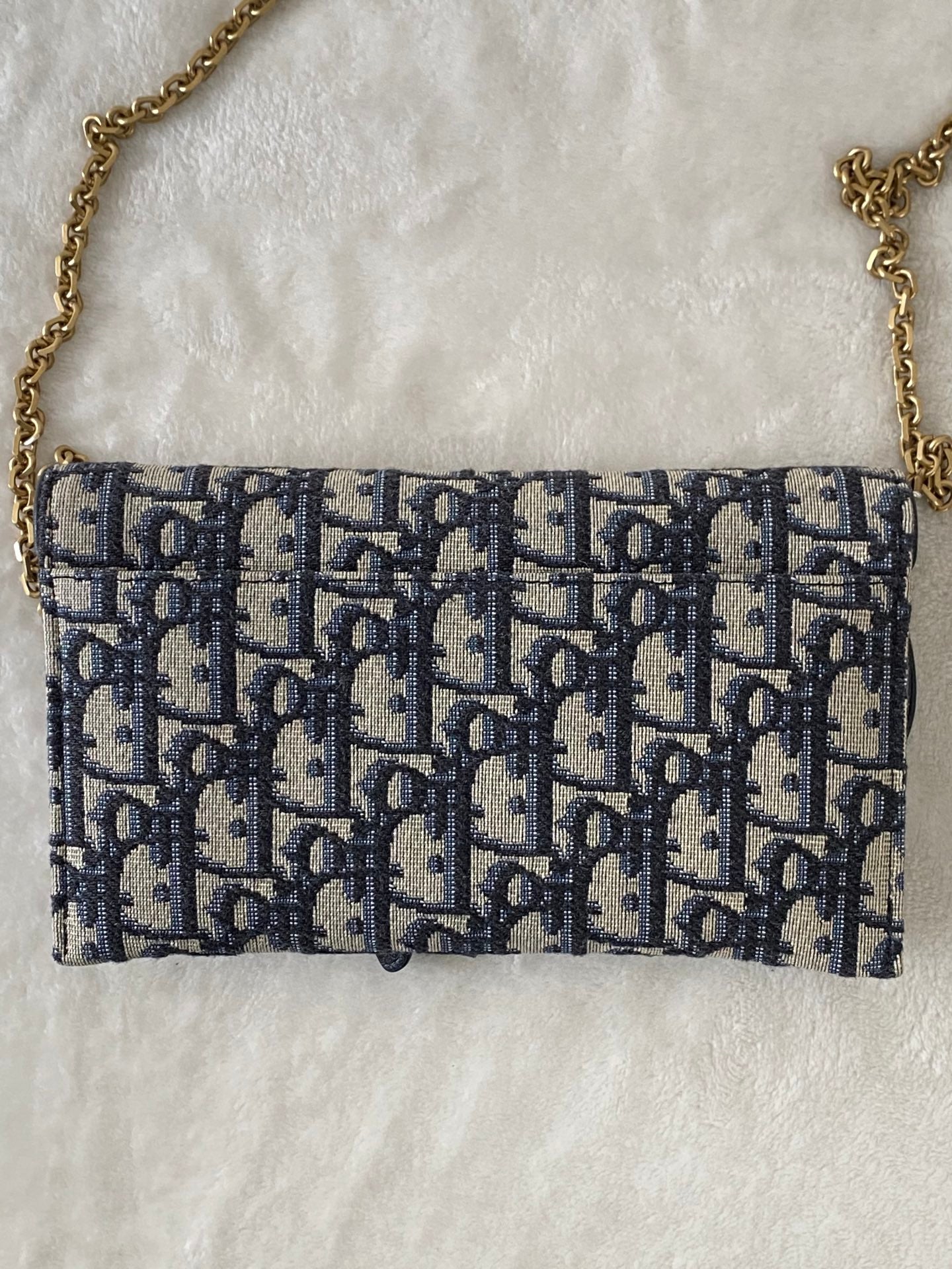 CHRISTIAN DIOR Saddle Oblique WOC Chainbag Set