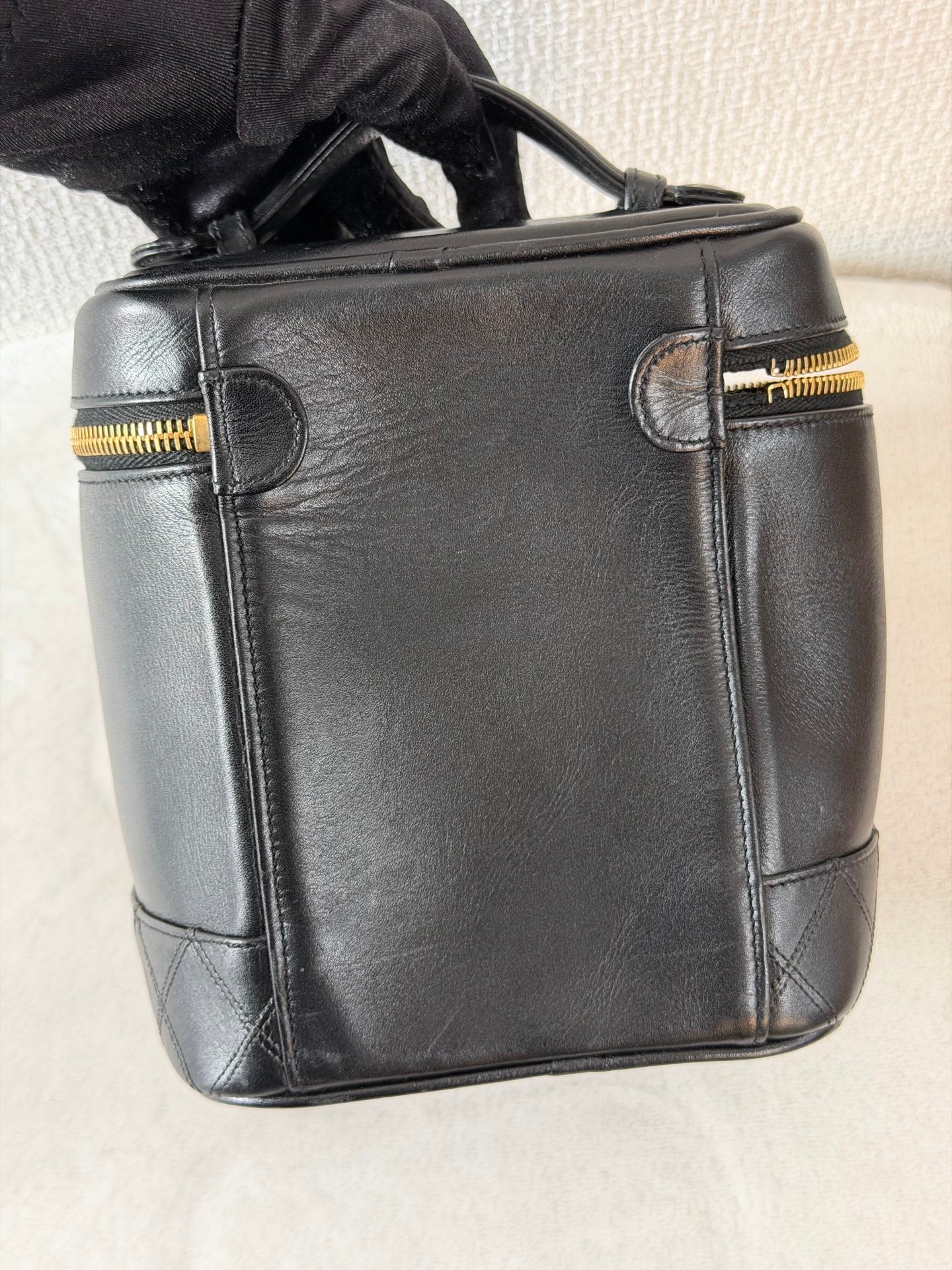 CHANEL Genuine Double-C Vinyl Handbag