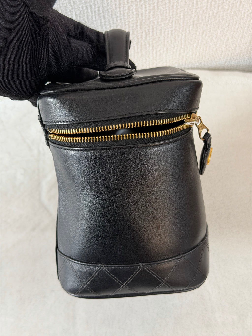 CHANEL Genuine Double-C Vinyl Handbag