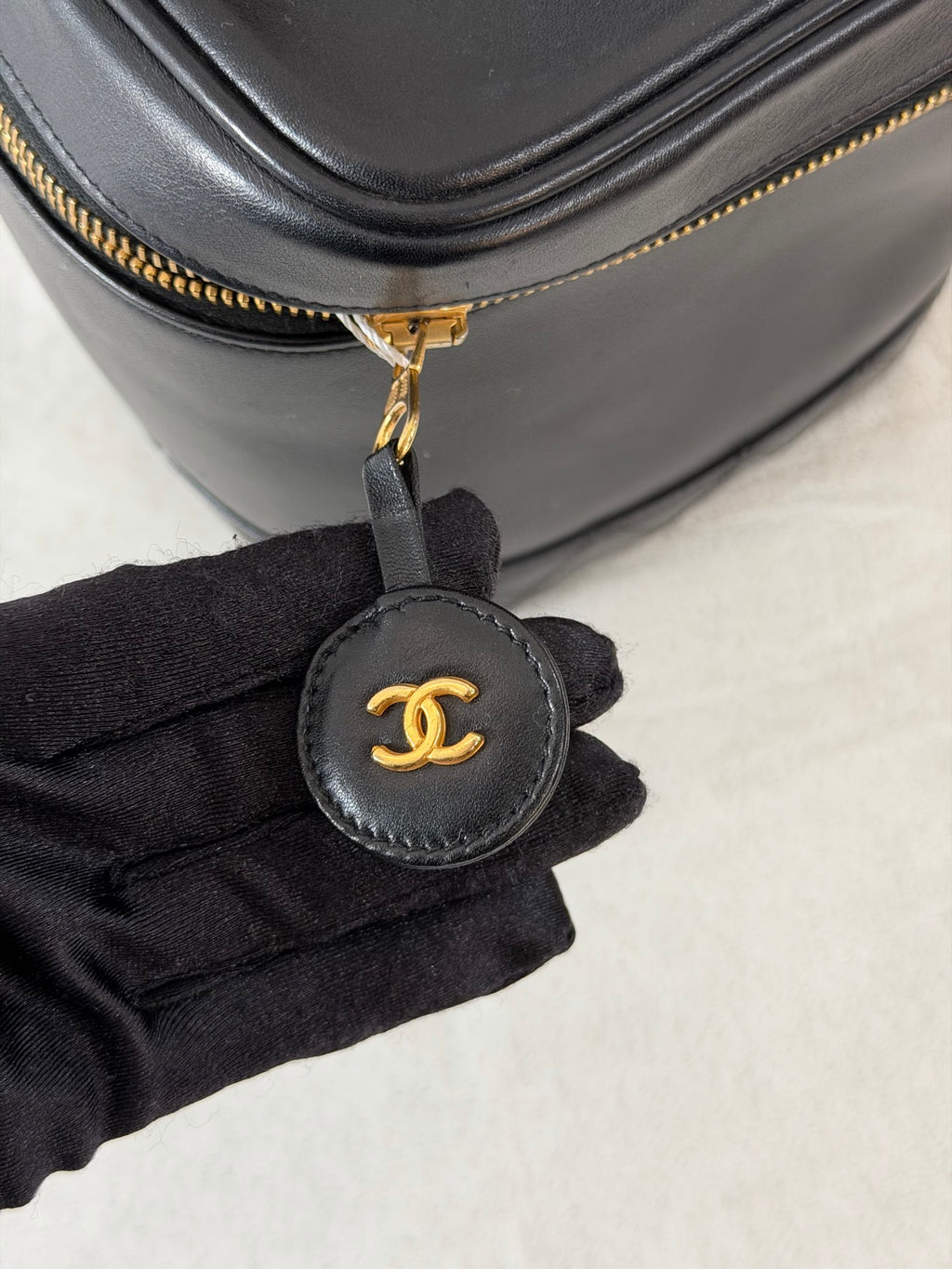 CHANEL Genuine Double-C Vinyl Handbag