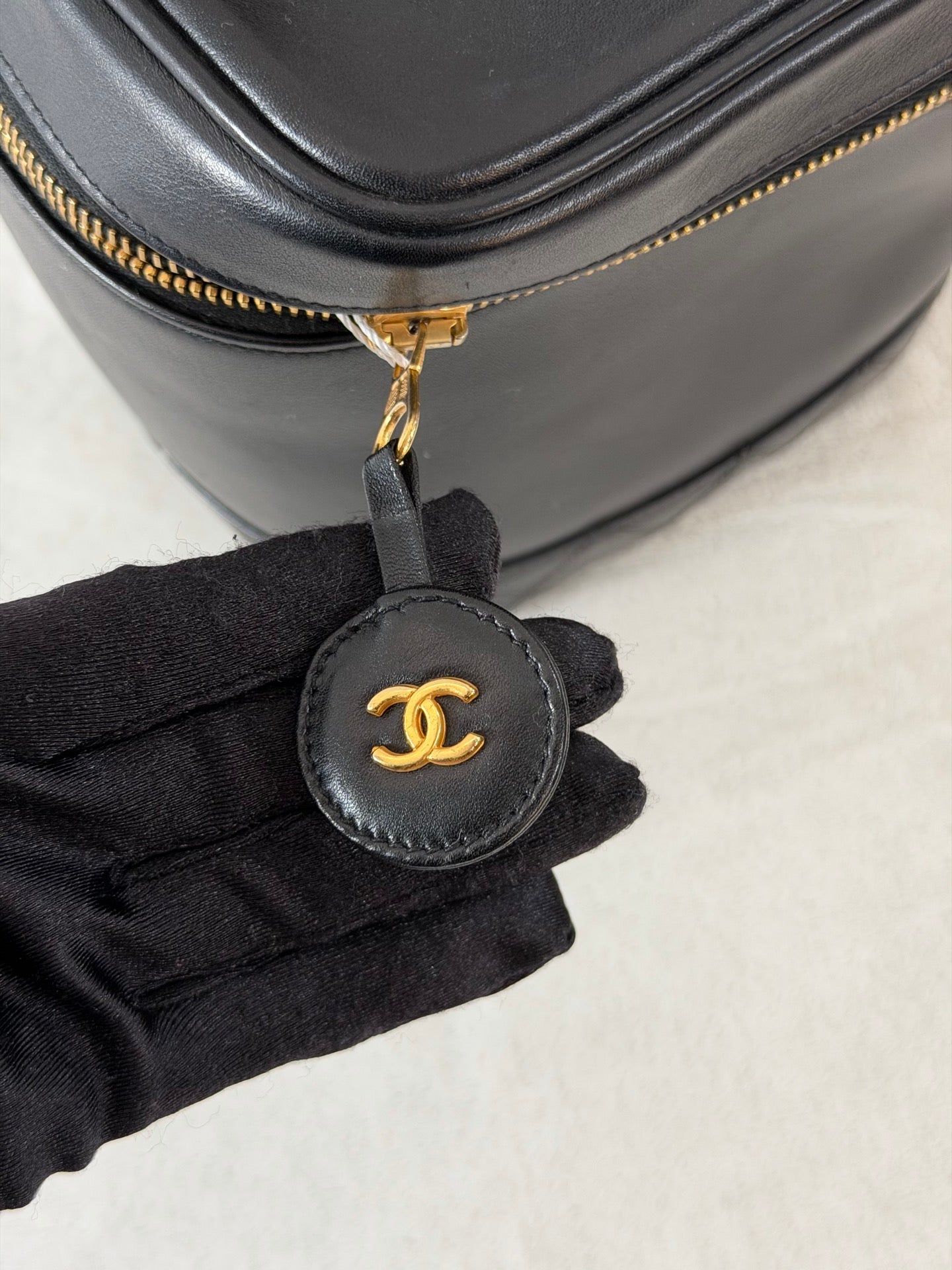 CHANEL Genuine Double-C Vinyl Handbag