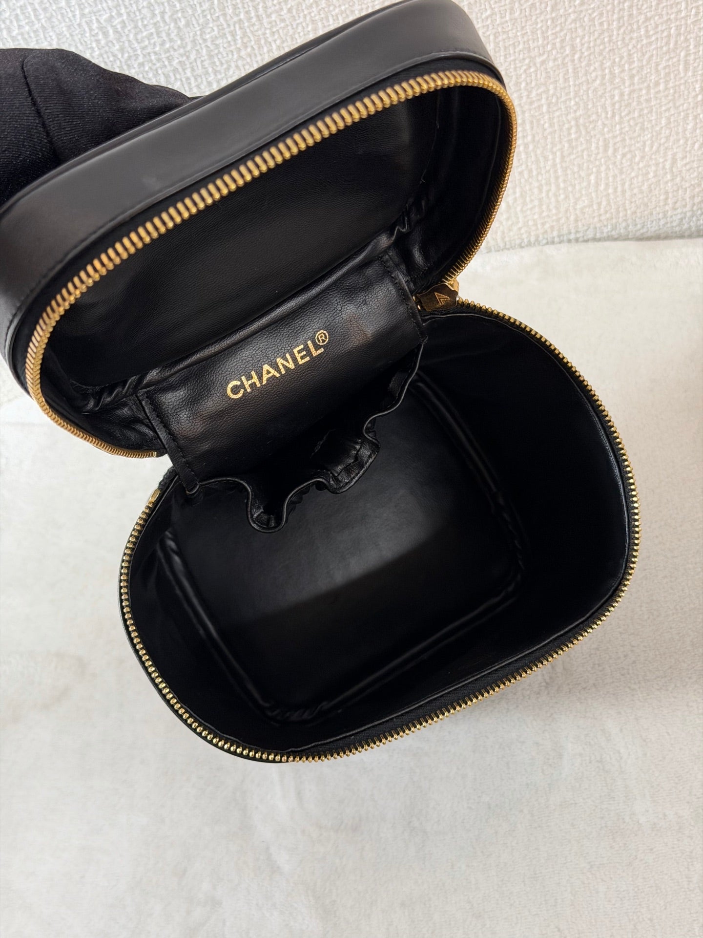 CHANEL Genuine Double-C Vinyl Handbag