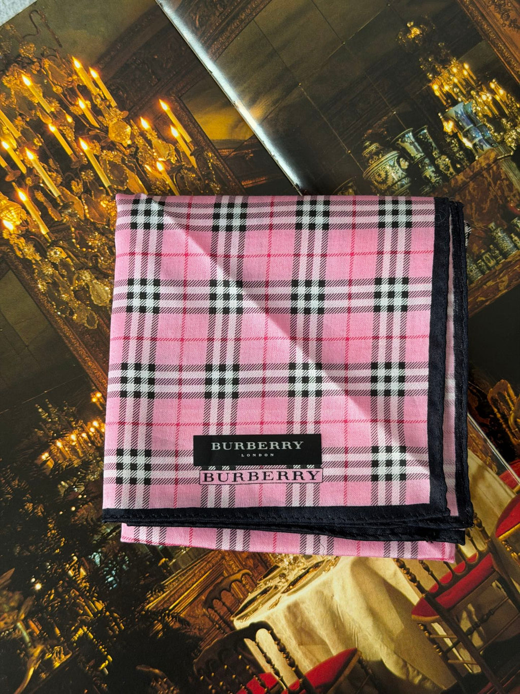 BURBERRY Check pattern Handkerchief