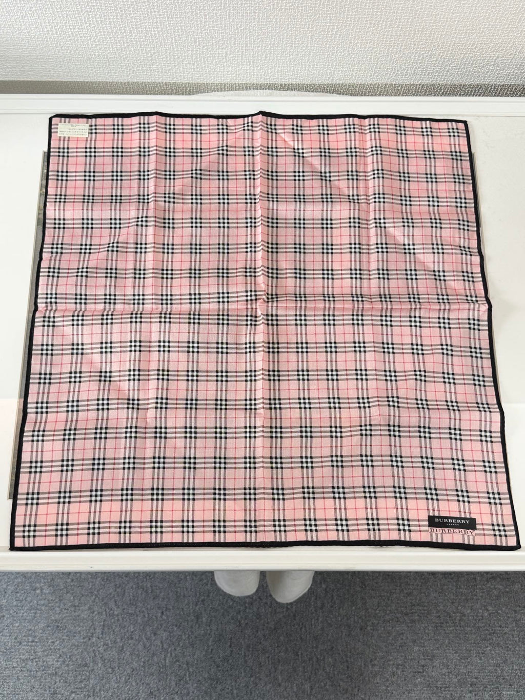 BURBERRY Check Pattern Handkerchief