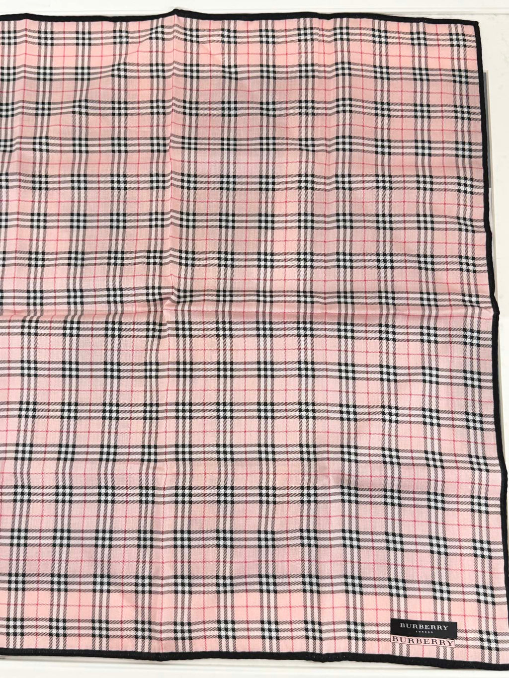 BURBERRY Check Pattern Handkerchief