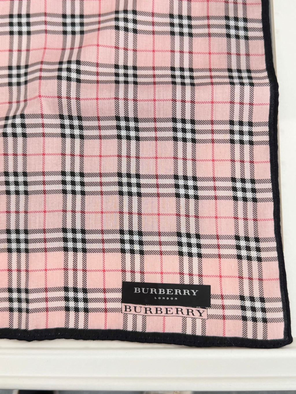 BURBERRY Check Pattern Handkerchief