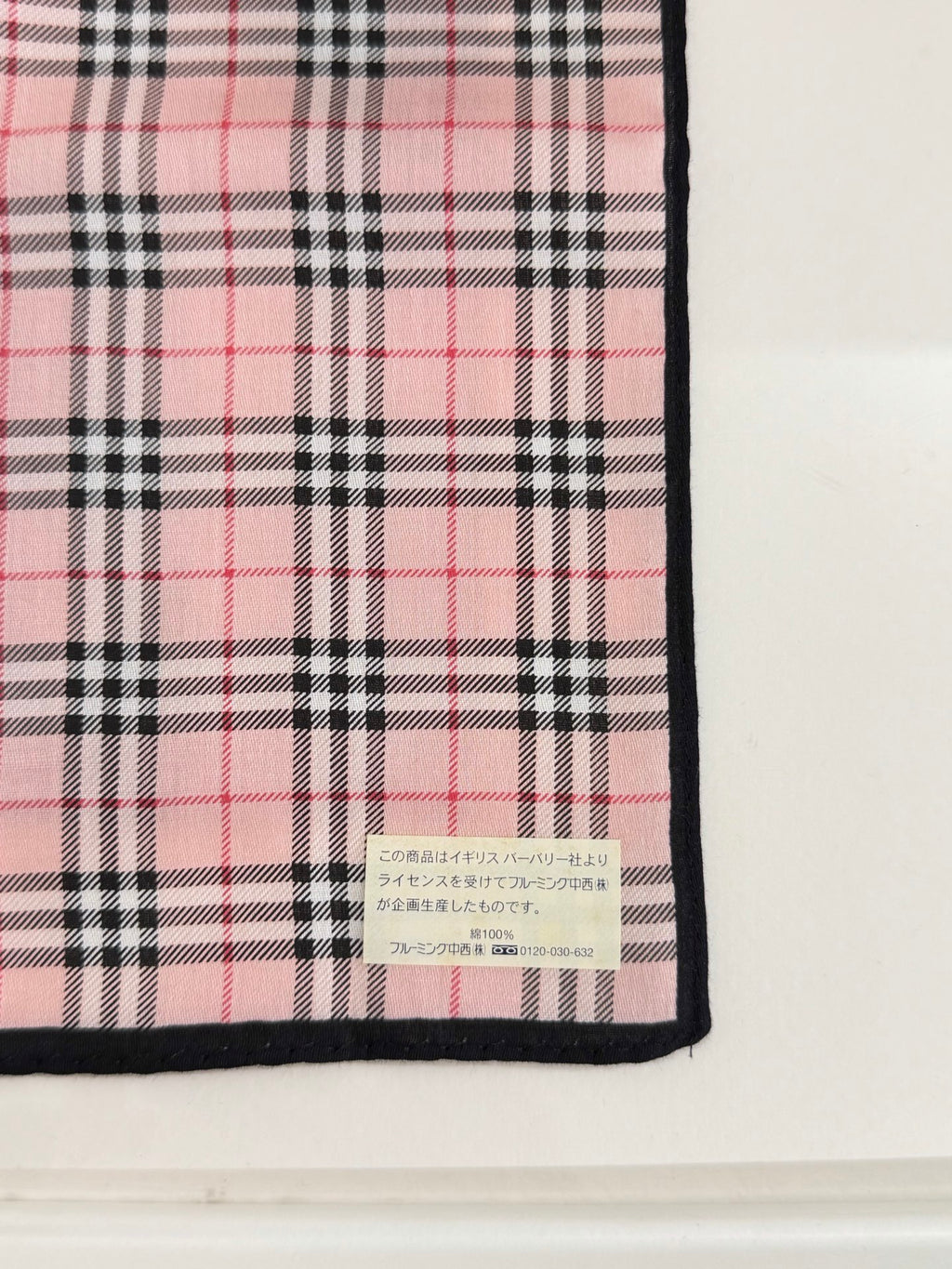 BURBERRY Check Pattern Handkerchief