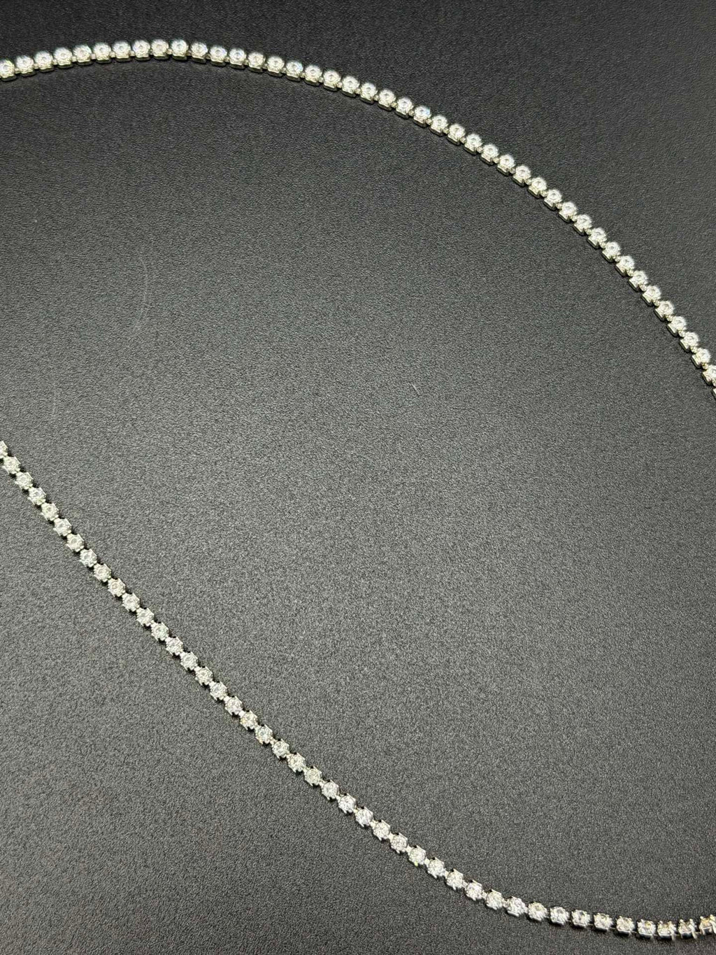 CHRISTIAN DIOR Logo Label Rhinestone Necklace