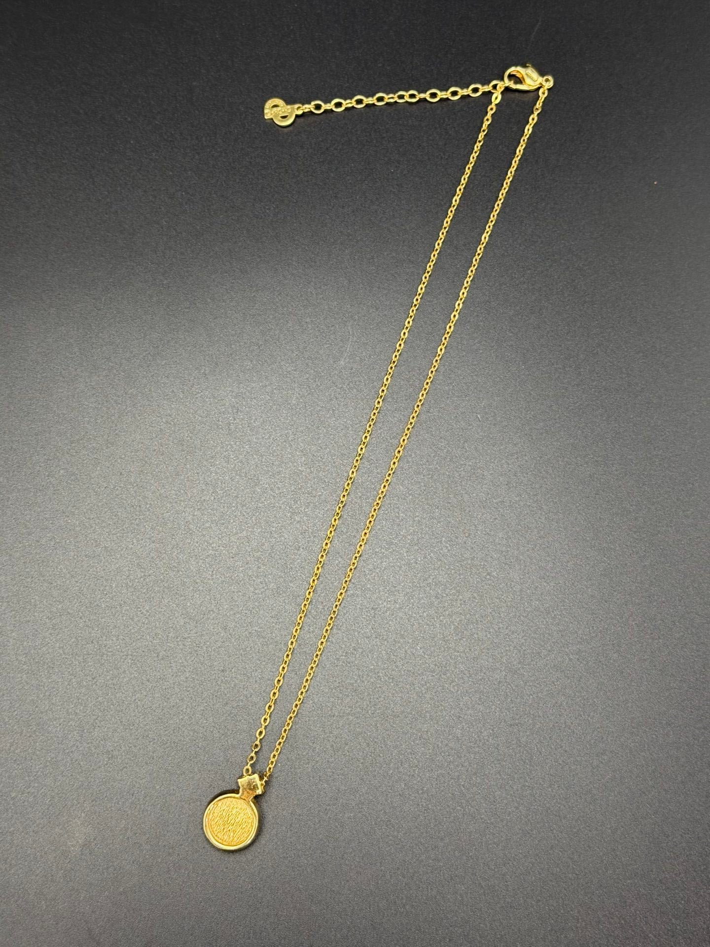 CHRISTIAN DIOR White Disc Rhinestone Necklace