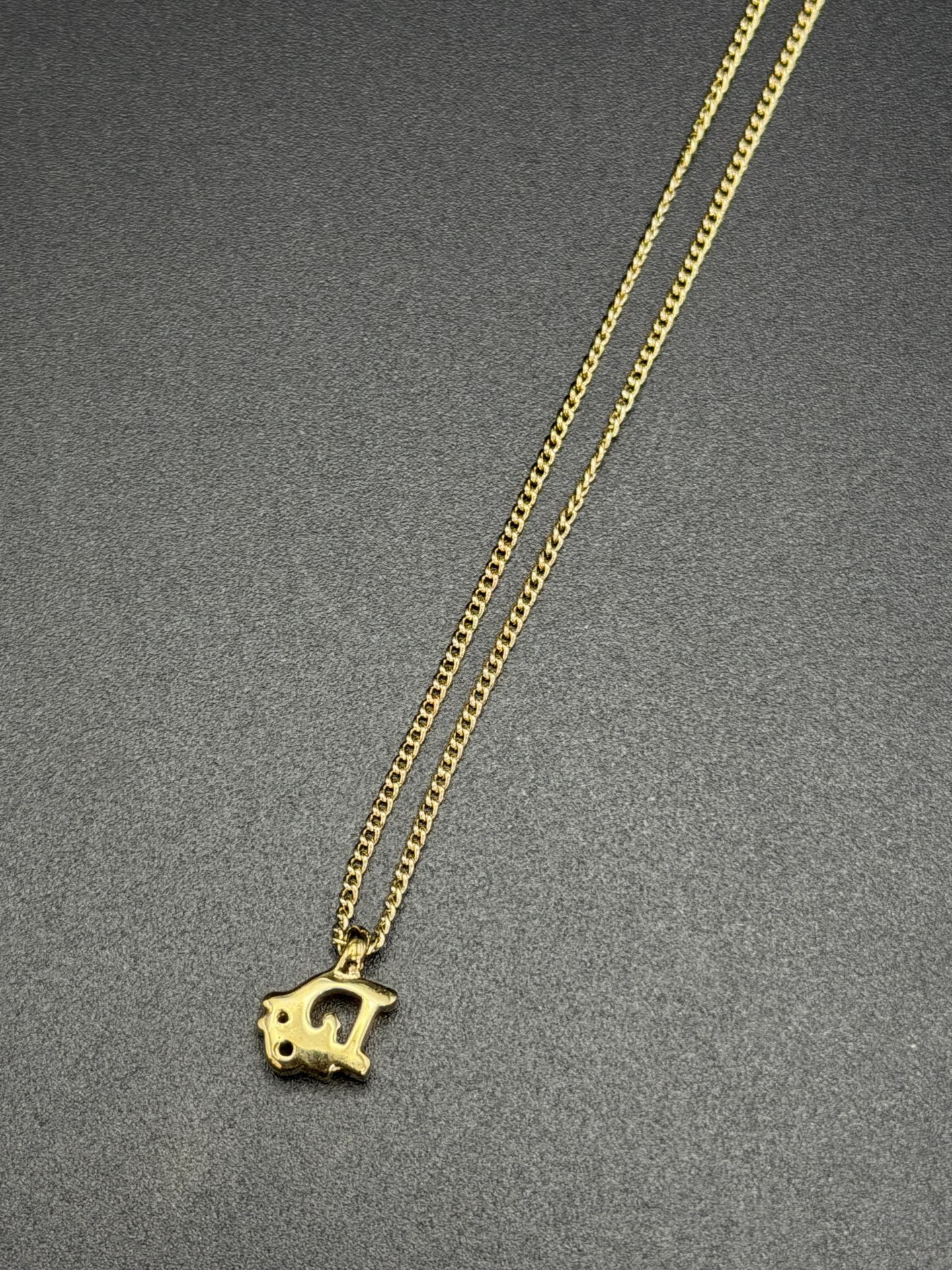 CHRISTIAN DIOR Rheinstone DIOR Logo Necklace