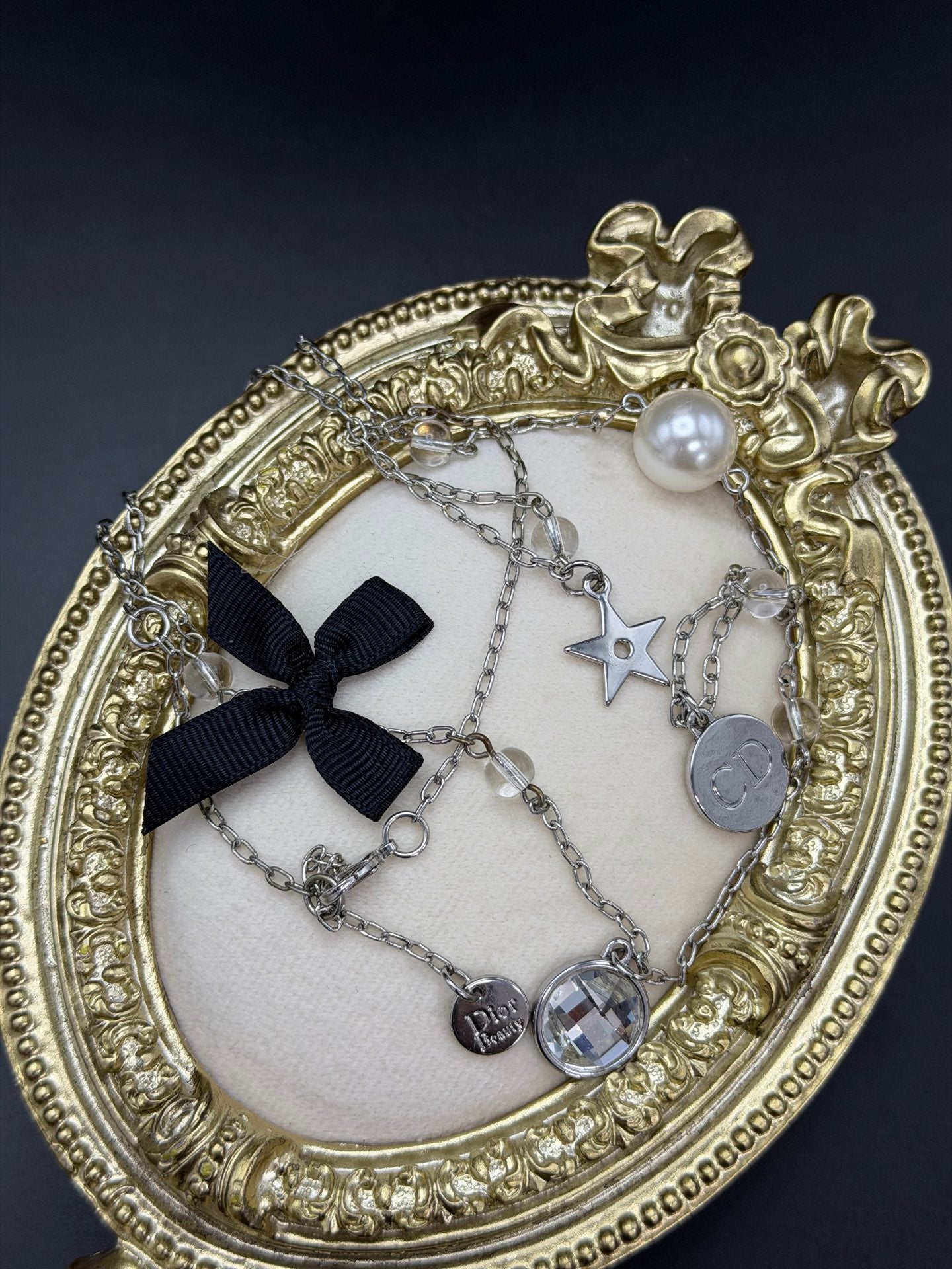 CHRISTIAN DIOR Mix Elements Long Necklace