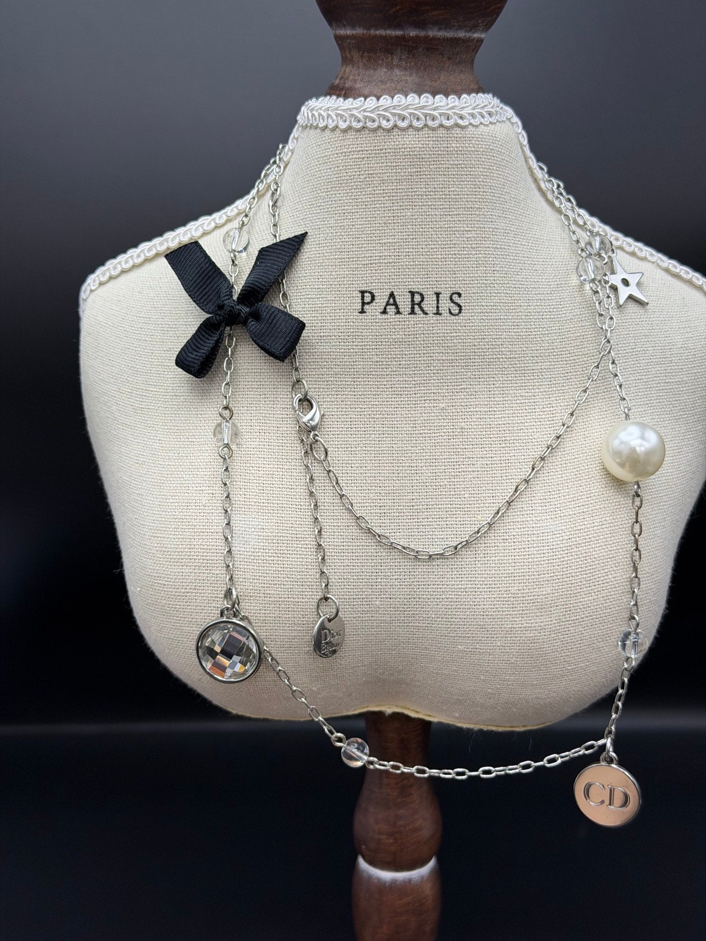 CHRISTIAN DIOR Mix Elements Long Necklace