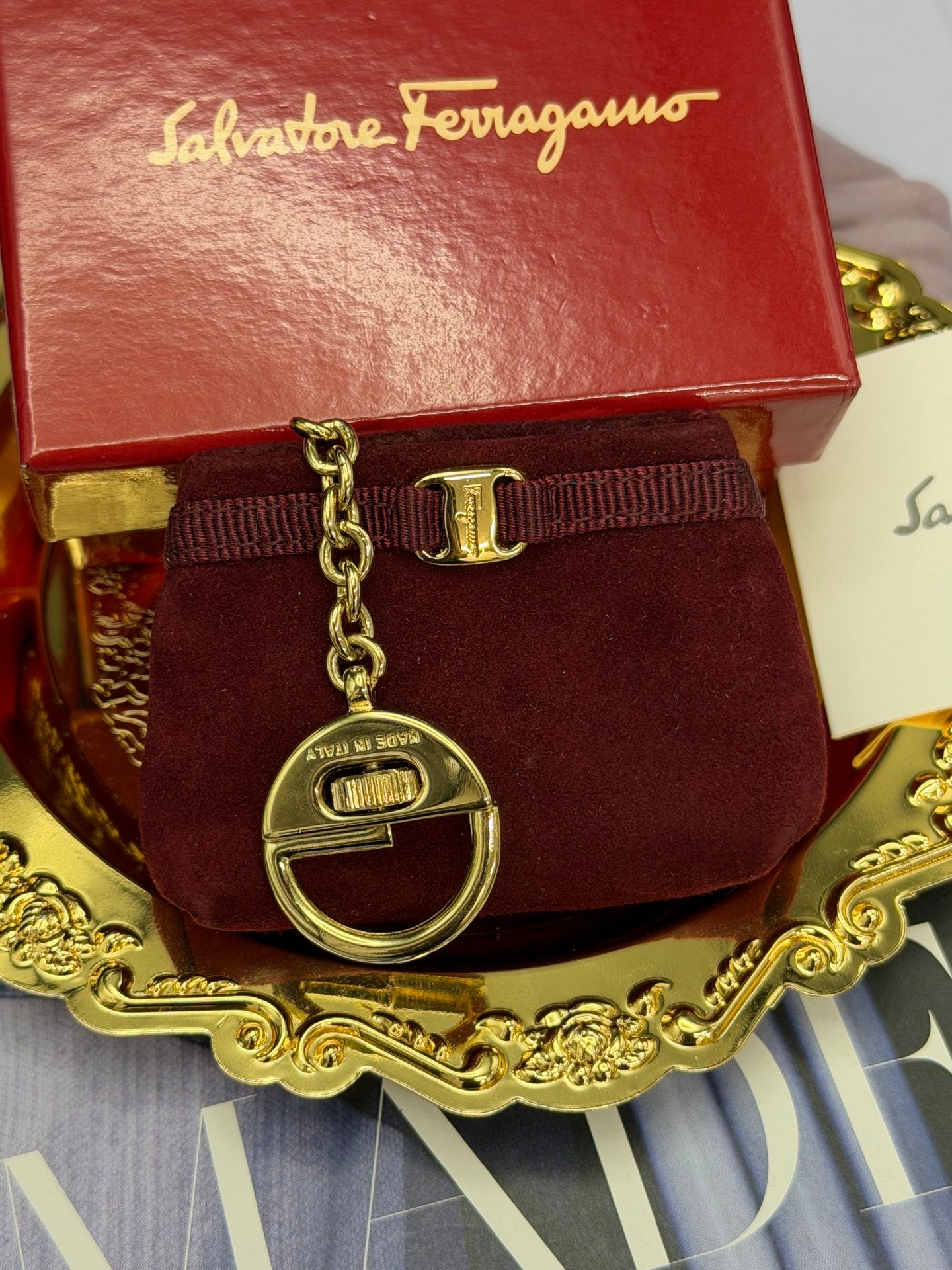 FERRAGAMO Suede Handbag Accessory