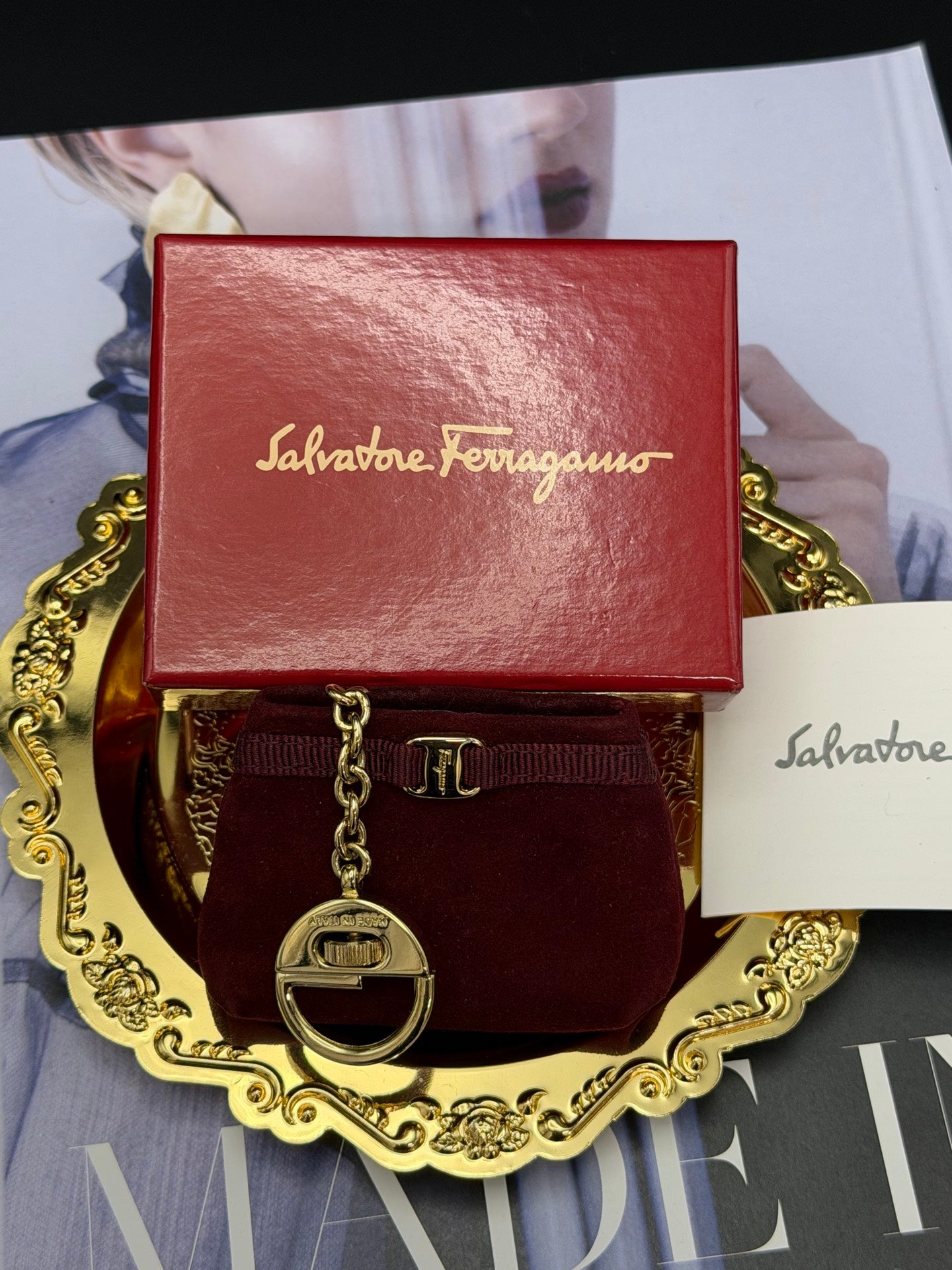 FERRAGAMO Suede Handbag Accessory