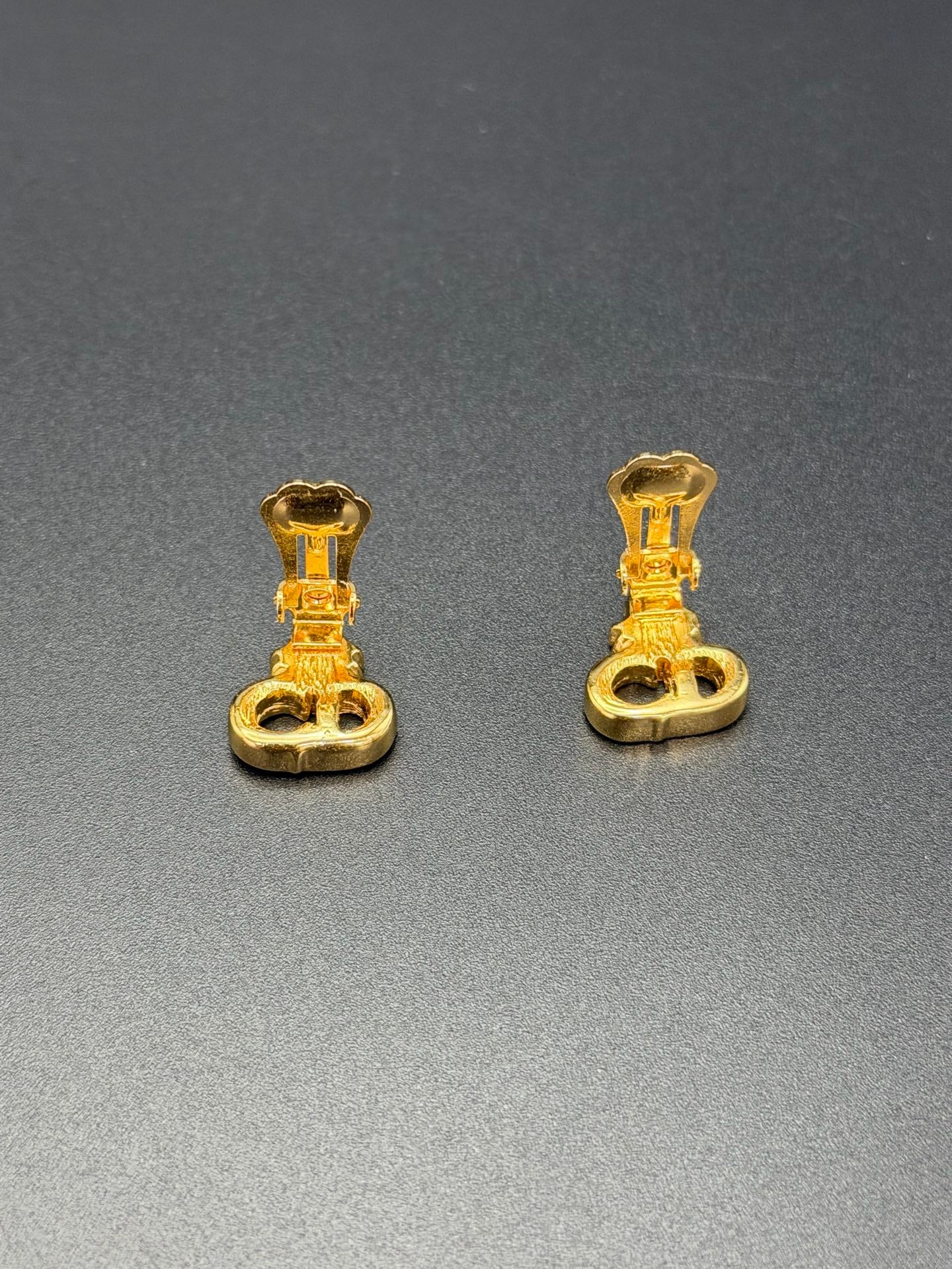 CHRISTIAN DIOR Crown Rhinestone Clip On