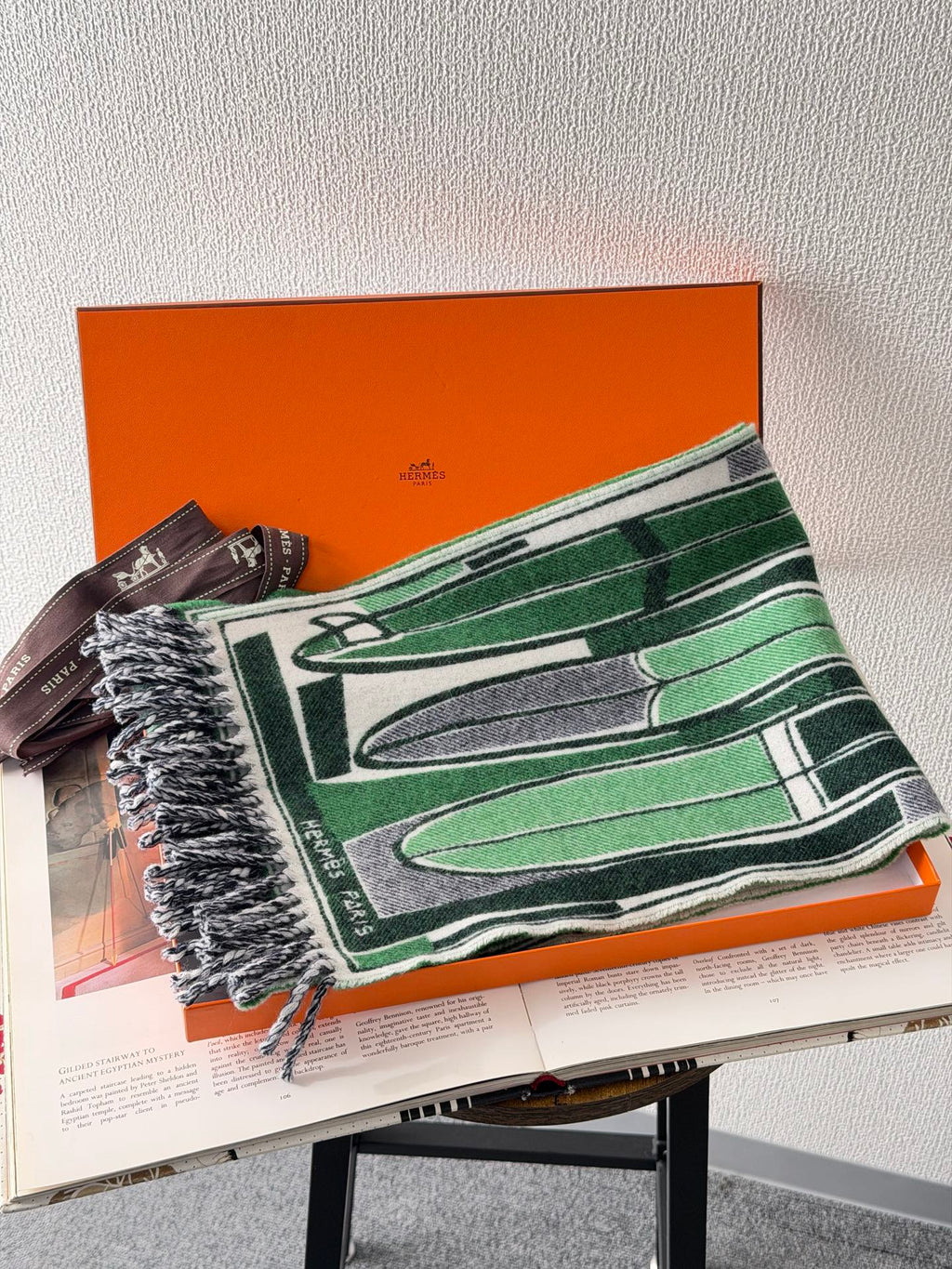 HERMES Cashmere Scarf