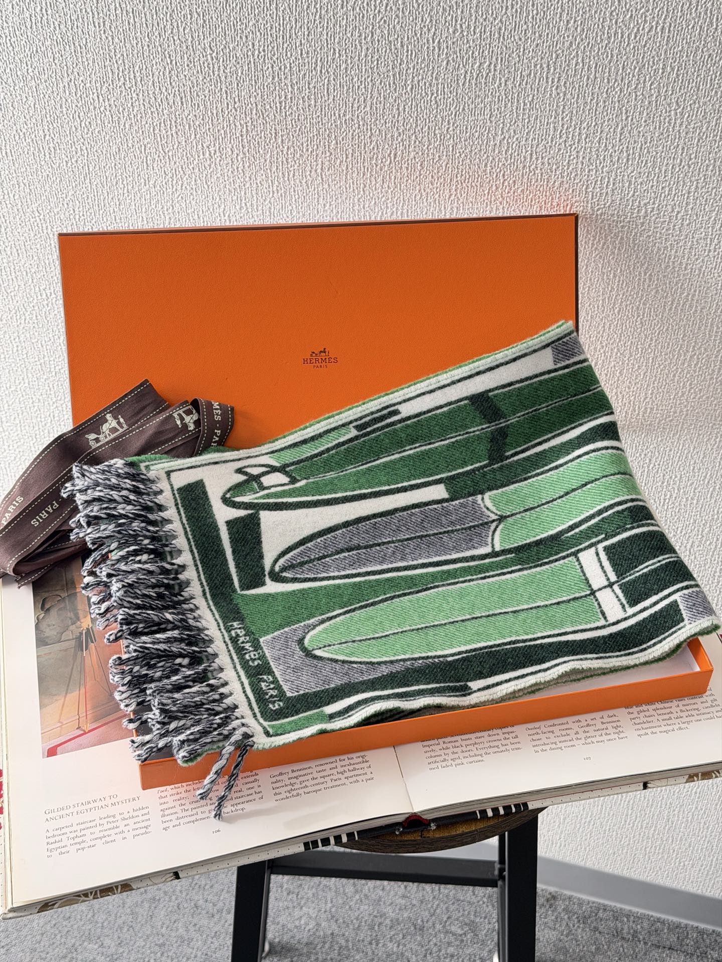 HERMES Cashmere Scarf