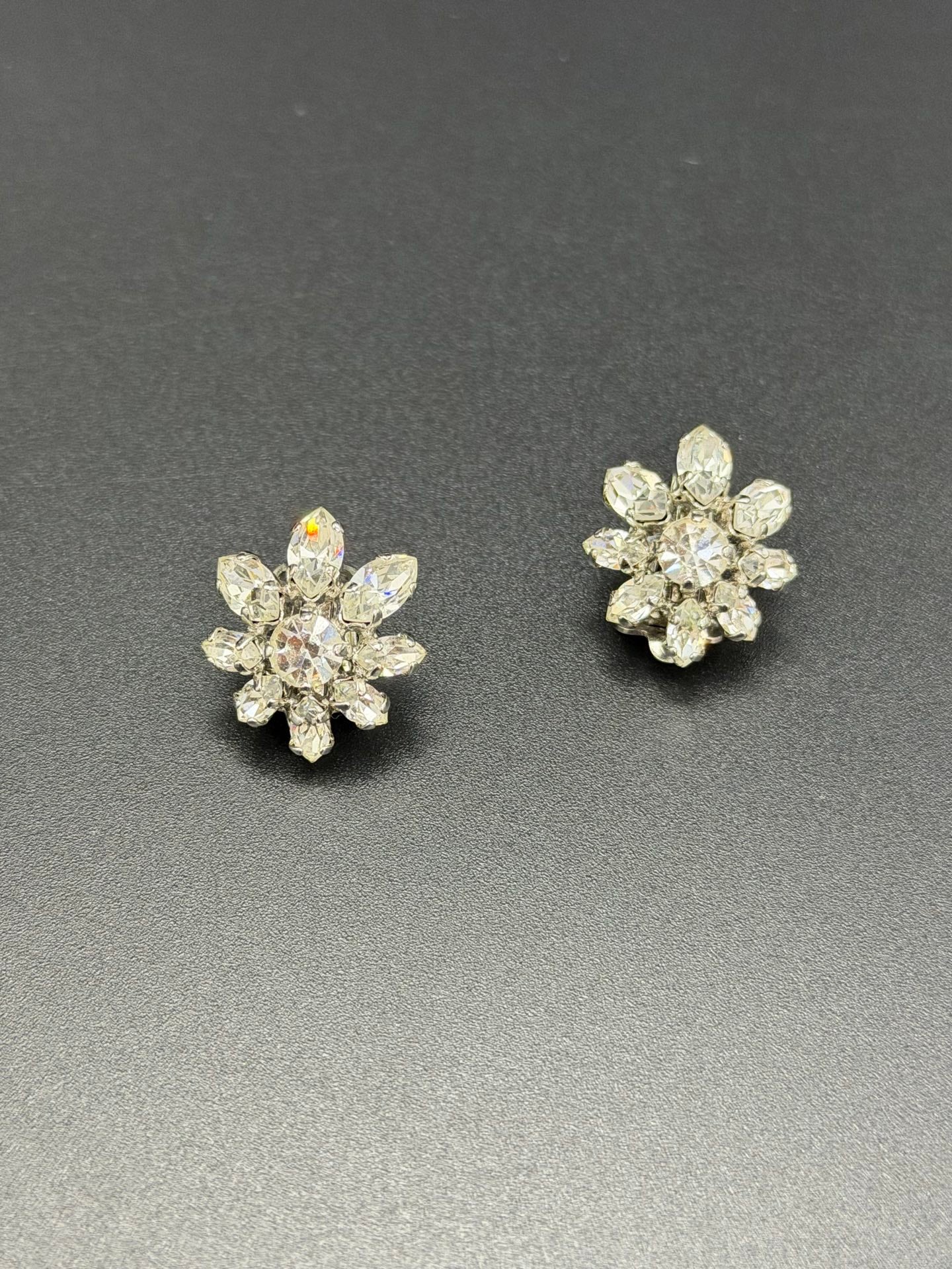 CHRISTIAN DIOR Rhinestone Clips On